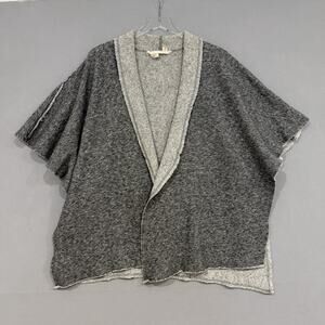 Eileen Fisher The Fisher Project Cardigan Kimono S/M Heather Gray Open Front